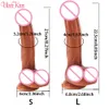 Briefs trosor enorma realistiska dildo vibrator för kvinnor sexleksaker uppvärmning stor kuk fjärrkontroll penis teleskopisk anal kvinnlig stimulator 230901