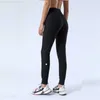 Lull kvinnors nya yogar slitage pull rep stretchy hög midje rem jogging tröjor sport fitness casual byxor gym