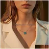 Pendant Necklaces Romantic Color Resin Clavicle Chain For Women Trendy Stars Love Butterfly Fashion Jewelry Girl Gift 230506 Drop Deli Dhqoj