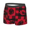 Onderbroeken HOUTJACK RODE PLAID DICE Man Boxer Slips DnD Game Zeer ademend ondergoed Topkwaliteit Print Shorts Verjaardagscadeaus