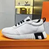 Bouncing Casual Designer Shoe Lace-up Round head Men's Low Top Sneakers Travel Leather Fashion Women's Flat jogging B22 shoes