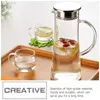 Bowls Iced Tea Convenient Pitcher Lid Stainless Steel Daily Use Water Teapot Jug Cover Supplies Bottle Glass