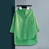 Damesblouses Damesoverhemd Tops Stijlvolle reversblouse Casual losse pasvorm Hoog-laag zoom Voor lente Herfst Mode Ademend