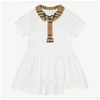 Robes de fille 2023 Vêtements de robe pour tout-petits Vêtements bébé fille chemise à carreaux été jupe en coton à manches courtes pour enfants classique revers importé C Dh9Gh