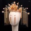 Pinces à cheveux, ensemble d'ornements de coiffure de mariée chinoise, pompon, couronne de phénix, Costume, accessoires de mariage, vente en gros