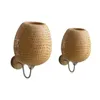 Wall Lamp Rattan Bamboo Sconce Light Fixture Rustic For Indoor Living Room Porch