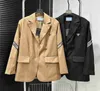 Women's Suits & Blazers Designer Top suit coat early spring jackets fashion matching inverted triangle letter top medium and long suits Nylon jacket Size S-L TQ3G