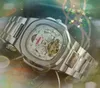 Square Dweller Pusty szkieletowe tarcze zegarki ze stali nierdzewnej Business Business Mens Automatyczny ruch mechaniczny Zegar Zegar Selding Głębokie zamiatanie Zestaw Auger Cool Watch