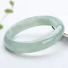 Bracelet Jade Jade Naturel Fleurs Vert Clair Bracelet Glace Femme