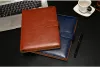 Famous Brand Agenda Note BOOK Cover Leather Diary Leather with dustbag and box card Note books Hot Sale Style silver ring L243