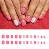 Falska naglar Säker hållbar enkel trim chic europeiskinspirerad rosa falsk minimalistisk stil multifunktionell