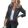 Abiti da donna Blazer per giacche Blazer da lavoro aperti Cappotto Manica casual Davanti Abito lungo da ufficio Capispalla Chic