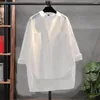 Damesblouses Damesoverhemd Tops Stijlvolle reversblouse Casual losse pasvorm Hoog-laag zoom Voor lente Herfst Mode Ademend