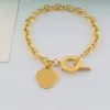 Pulsera de marca 925 grabado corazón grueso diseñador clásico para hombres y mujeres alta calidad 18k oro OT joyería de regalo de vacaciones VS9Z