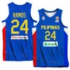 Bedrucktes Basketball-Trikot der Weltmeisterschaft 2023, Philippinen-Trikot, 6 CLARKSON, 24 Dwight RAMOS, 15. Juni, März, FAJARDO, 34 ARIEL JOHN EDU, 16 ROGER POGOY, 13 JAMIE JAMES MALONZO