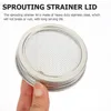 Servis servis 4 datorer Mason Jar Sprout Lids Bean Screen Sprouting Wide Mouth burkar Mesh Holes Sprout Maker Canning Kit Growing