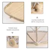 Dinnerware Sets Bamboo Storage Basket Collapsible Picnic Woven Tray Creative Ware Tent Dry Holder Home Mesh