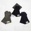 5本の指の手袋クラシックスタイルデシゲンウールファイブフィンガーグローブファッション女の子ブランドレタープリント冬暖かいカシミアグローブx0902