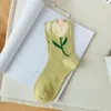 Frauen Socken 3 Paar Baumwolle Blume Kawaii Lustige Casual Weibliche Socke Strumpfwaren Streetwear Harajuku Crew Calcetines Mujer Freeship