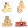 Outros suprimentos de festa festiva 2021 Vintage Golden Dice Cobre Poliedro Metal Sólido Pinça Pesada 15x15x15mm Jogar Ferramentas de Jogo Dro Dhwrp