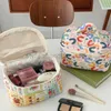 Totes Draagbare Grote Make-up Box Dames Reisopbergtas Beddengoed Katoen Make-up Organizer Essentiële Opbergtas Rits Beauty Boxstylishhandbagsstore