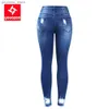 Damenjeans 2127 Youaxon Neue S-XXXXXL Ultra dehnbare blaue Quaste zerrissene Jeans Frau Denim Hosen Hosen für Frauen Bleistift Röhrenjeans Q230901