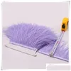 Other Festive Party Supplies 2021 10Yards/Lot Blue Purple Long Ostrich Feather Plumes Fringe Trim 10-15Cm Boa Stripe For Clothing Dres Dhqxf