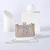 Evening Bag's Clutch Bag Party Purse Luxury Wedding for Bridal Exquisite Crystal Ladies Handbag Apricot Silver Wallet 230901