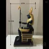 Relógios da mesa 5 estilo antigo Egito Deus ISIS deusa estátua resina artesanato Osiris bennu escultura de arte de decoração de desktop decoração