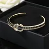 Woman Bangle CCity logo Designer Luxury Brand Metal Gold Bracelets Women Man Open Bracelet jewelry Gift 11