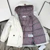 designer kids down jacket fashion Baby Winter clothing Size 110-150 CM 2pcs Colorful striped lining hooded down overcoat for boys Aug30