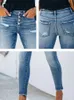 Damesjeans 2022 Nieuwe Denim Slim Fit Gescheurde Hoge Elastische Dames Denim Broek Skinny Jeans Dames Cargobroeken Dames Cargobroeken Dames Q230901