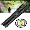 Torches P70 Outdoor Camping Lightlight USB ładowalne boczne źródło światła pochodni młotek awaryjny HKD230902