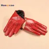 Cinq doigts gants cinq doigts gants demi-doigt femmes automne et hiver mince lecteur anti-dérapant équitation mouvement tactique fitness fermeture cuir de chèvre x0902