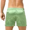 Mäns Sleepwear Sexy SLP Bottoms Pyjamas Shorts Soft Silky Boxers Home Underwear Men Lounge Single Panties Slpwear