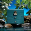 Threelayers Portable Green Jewelry Box med retro Lock Organizer Storage Earring Halsband Display för kvinnliga gåvor 230814