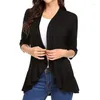 Women's Knits 2023 Foreign Trade Style Autumn Solid Color Cardigan Top Cropped Office Lady Tops