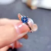 クラスターリングcolifelove vvsグレードトパーズリング0.5ct 5mmナチュラルジュエリー925オフィスの女性用シルバージェムストーン