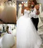 2023 Magnifique robe de mariée robe de mariée robe de mariée perlée longueur de plancher chérie décolleté tulle sur mesure plus taille robes de novia 401 401