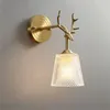 Wall Lamp Nordic Glass Lights For Home Decor Antlers Bedroom Lamps Modern Led Beds Living Room Background Sconce Light Fixture