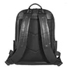 School Bags Sbirds 15.6" Laptop Backpack Genuine Leather Cowskin Computer Bag Of Men Male Working Packs Black Travel