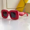 Óculos de sol retangulares infláveis de nylon óculos de sol de luxo óculos masculinos lentes pernas logotipo engraçado hip hop LW40098I óculos de sol de vanguarda para mulheres óculos de alta qualidade