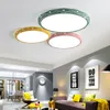 Ceiling Lights Modern Light LED Iron Acrylic Circle Metal Crystal Colorful Indoor Lamp Panel Living Bedroom Shop Fixture