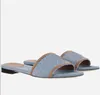 Women sandal slipper flats Signature mules sandals slide blue jeans with Jacobs open toe summer cool sandalies slip on beach flip flop size 35-43Box