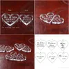 Party Favor Nouveau Grossiste-50 PCS Personnalisé Cristal Coeur Personnalisé M. Mme Amour Souvenirs Décoration De Table Centres De Table Faveurs Drop Dhctp