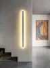 Duvar lambası uzun basit oturma odası televizyon arka plan yatak odası minimalist başucu koridor hattı ışık