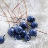 Decorative Flowers Simulate Blueberry Fruits Premium Handmade Imitation Berries 5 Colors Flower For Home