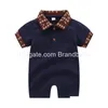 Barboteuses Born Romper Bébé Baseball Bodys Combinaisons d'été Enfant Fille Combinaison Garçons Onesie 0-2 Ans Vêtements Drop Livraison Enfants Dh5L2