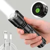 Torches Ultra Bright LED Flashlight ABS Portable USB Rechargeable Outdoor Camping Household Emergency Tactical Mini Small Flashlight HKD230902