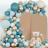 Andere evenementen Feestartikelen Blauwe Ballon Slinger Boog Kit Gelukkige Verjaardag Decoratie Babyshower Globos Confetti Latex Ballon Bruiloft 230901